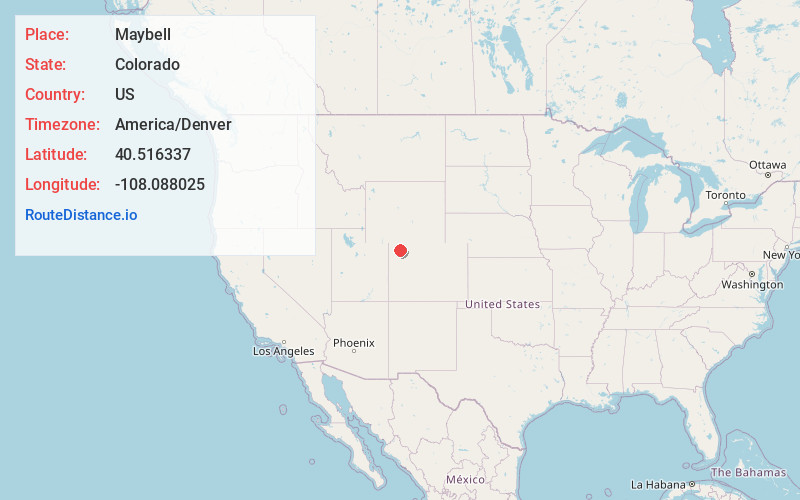 Map of Maybell