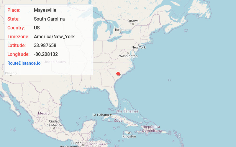 Map of Mayesville