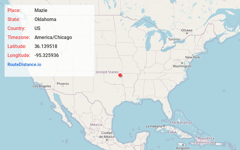 Map of Mazie