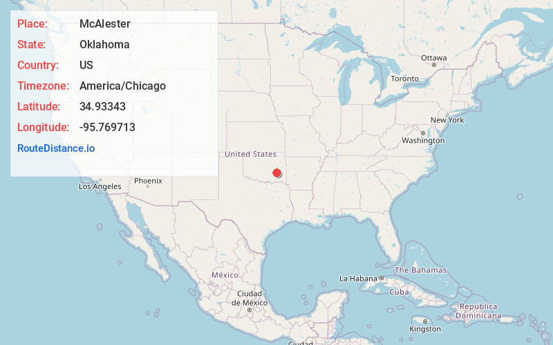 Map of McAlester