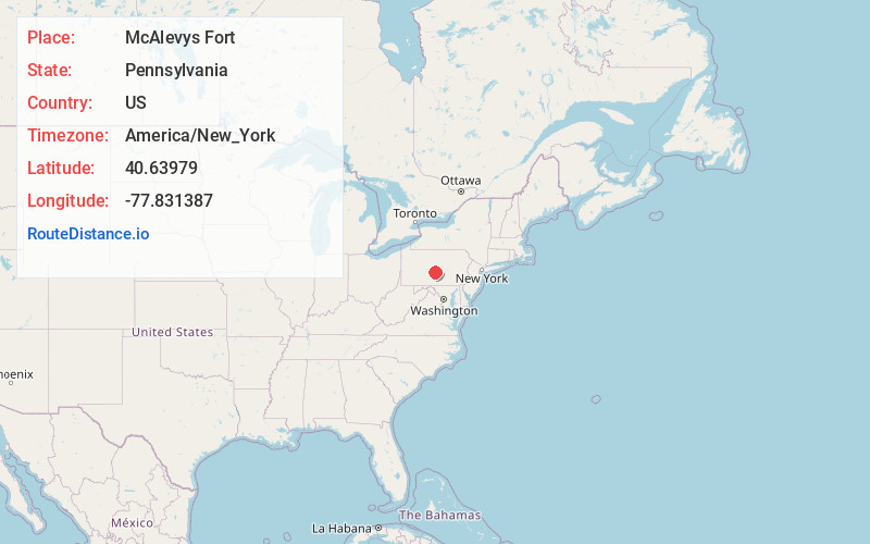 Map of McAlevys Fort