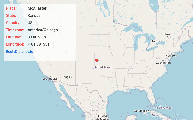 Map of McAllaster
