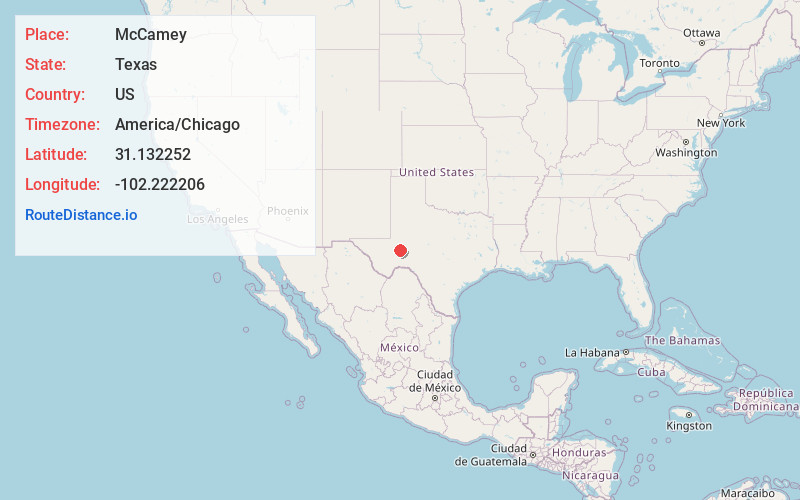 Map of McCamey