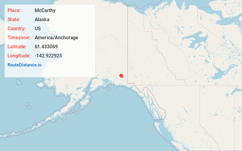 Map of McCarthy