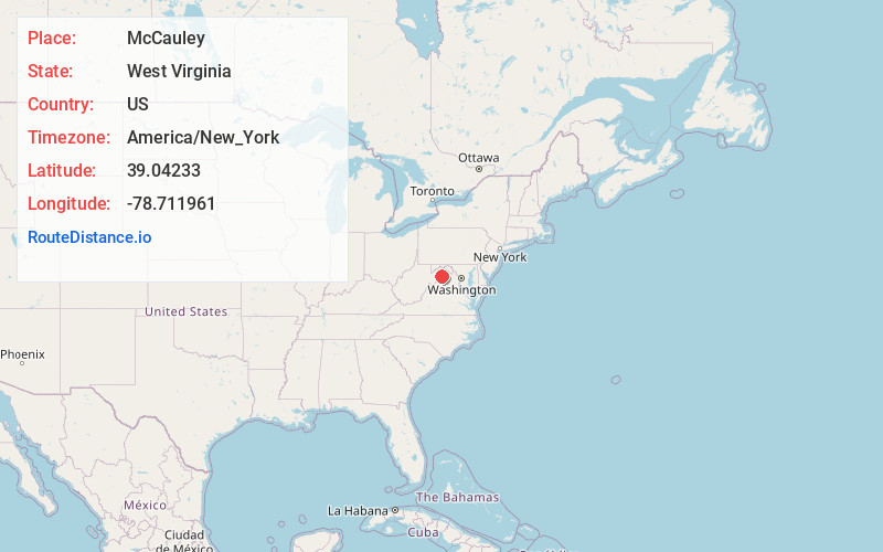 Map of McCauley