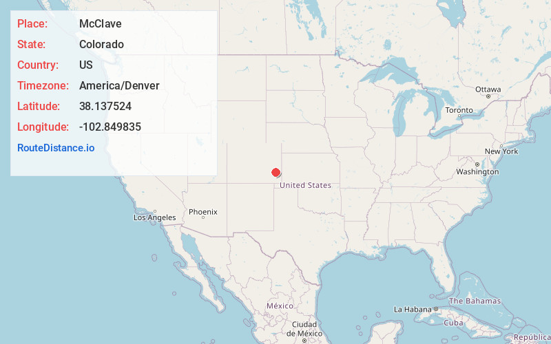 Map of McClave