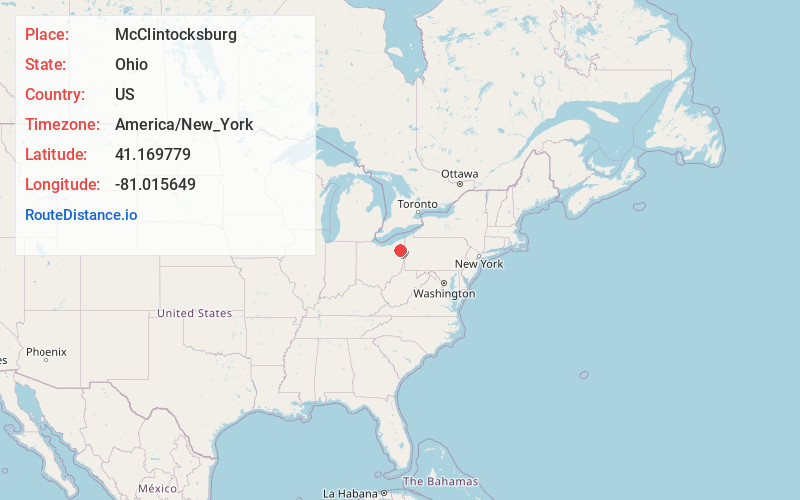 Map of McClintocksburg