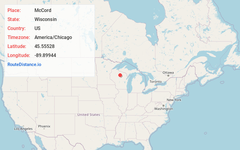 Map of McCord