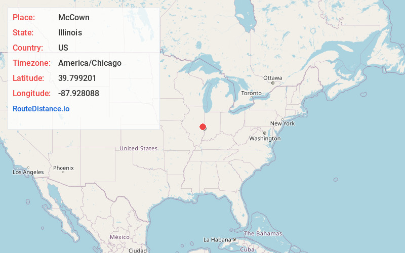 Map of McCown