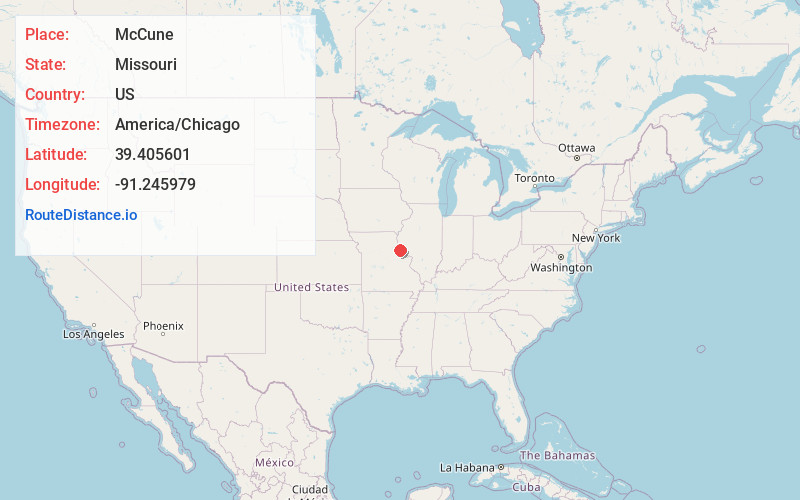 Map of McCune