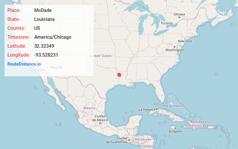 Map of McDade