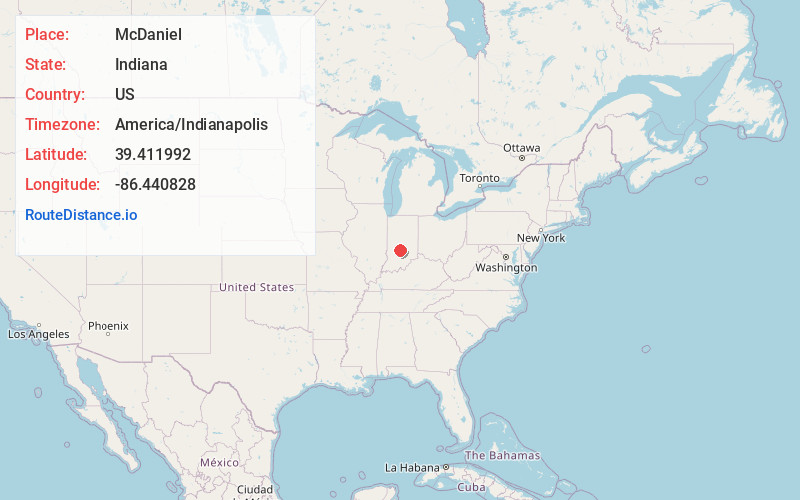 Map of McDaniel