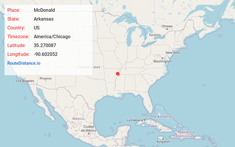 Map of McDonald