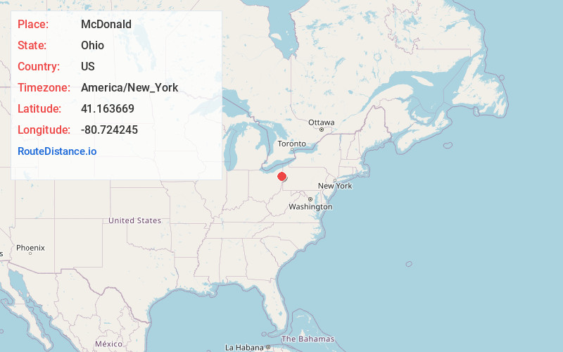 Map of McDonald