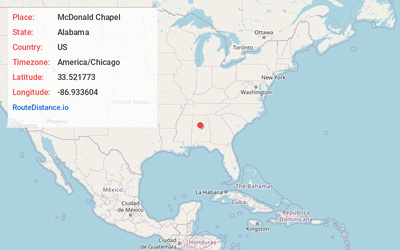 Map of McDonald Chapel
