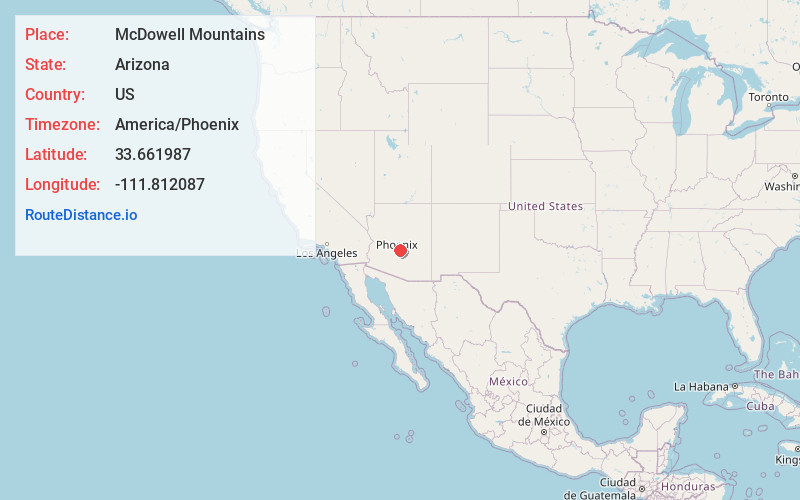 Map of McDowell Mountains