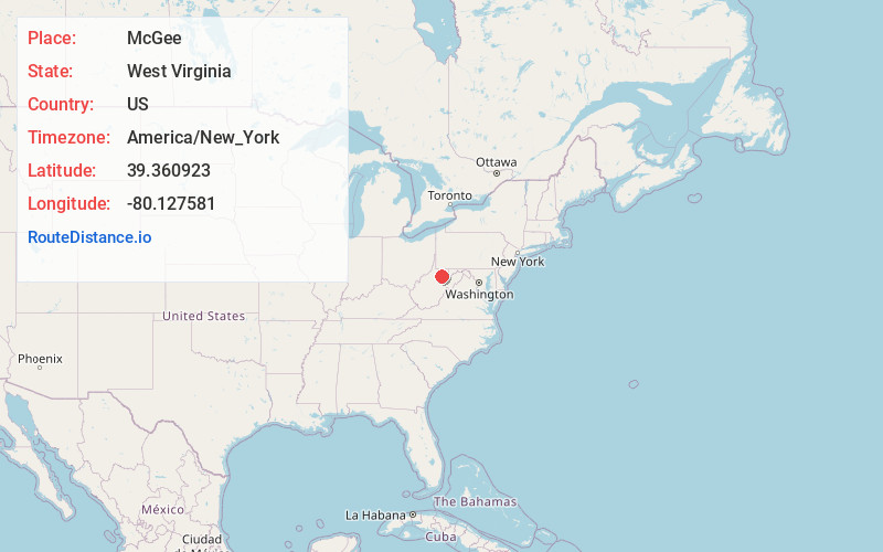 Map of McGee