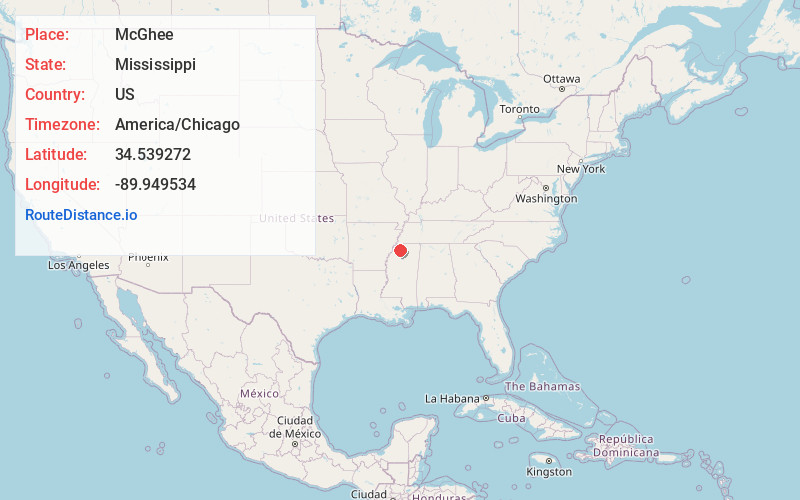 Map of McGhee