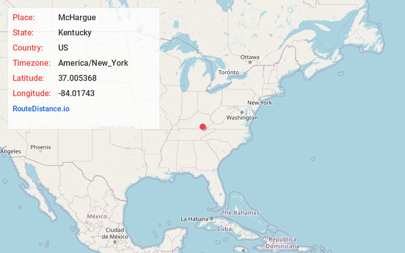 Map of McHargue