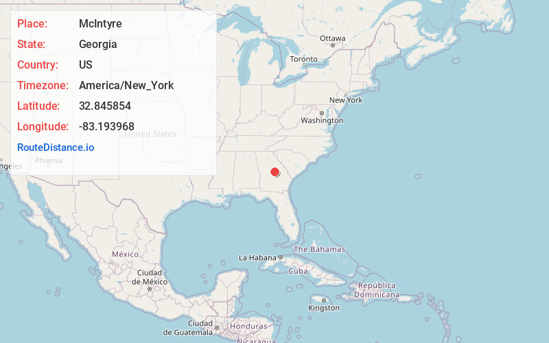 Map of McIntyre