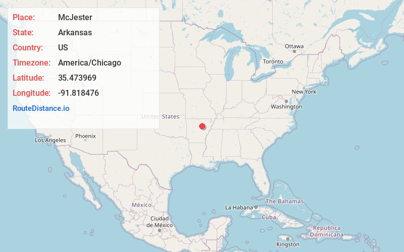 Map of McJester