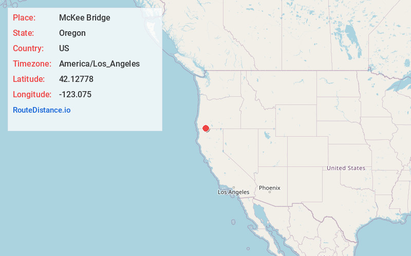 Map of McKee Bridge