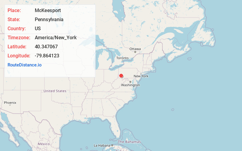 Map of McKeesport