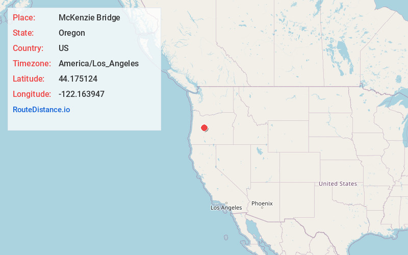 Map of McKenzie Bridge