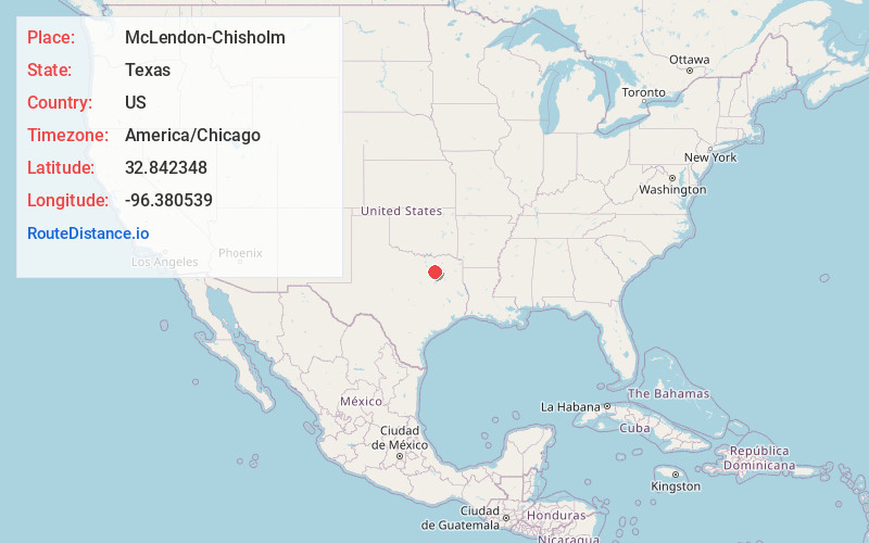 Map of McLendon-Chisholm