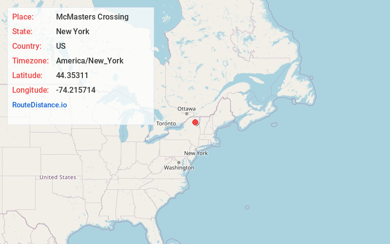 Map of McMasters Crossing