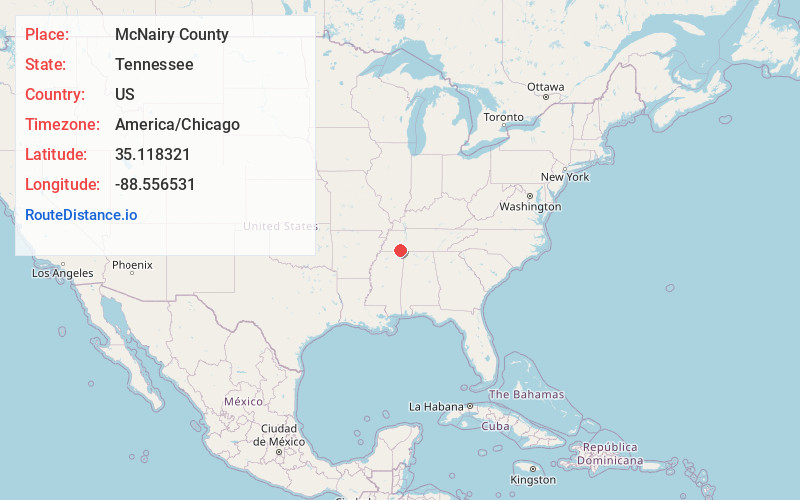Map of McNairy County