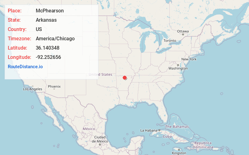 Map of McPhearson
