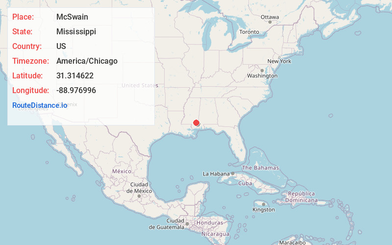 Map of McSwain