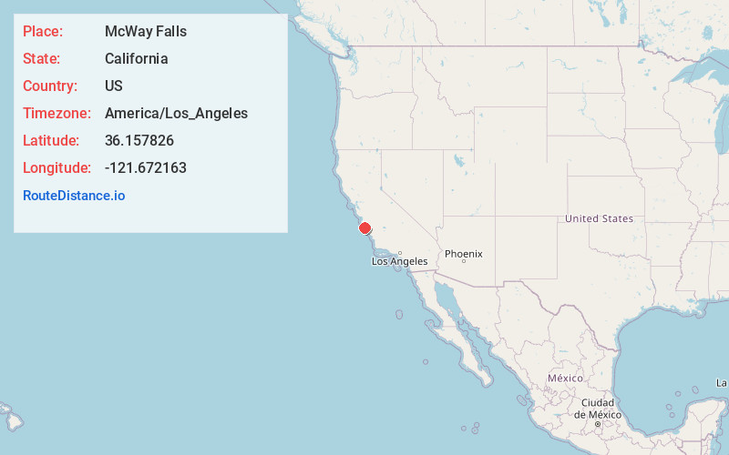 Map of McWay Falls