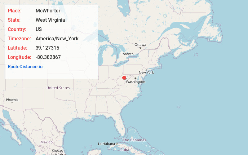 Map of McWhorter