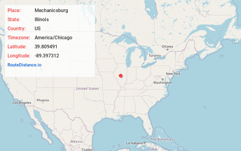 Map of Mechanicsburg