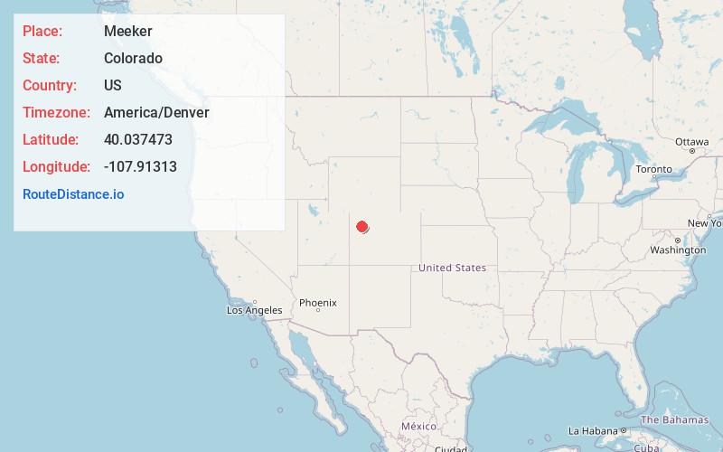 Map of Meeker