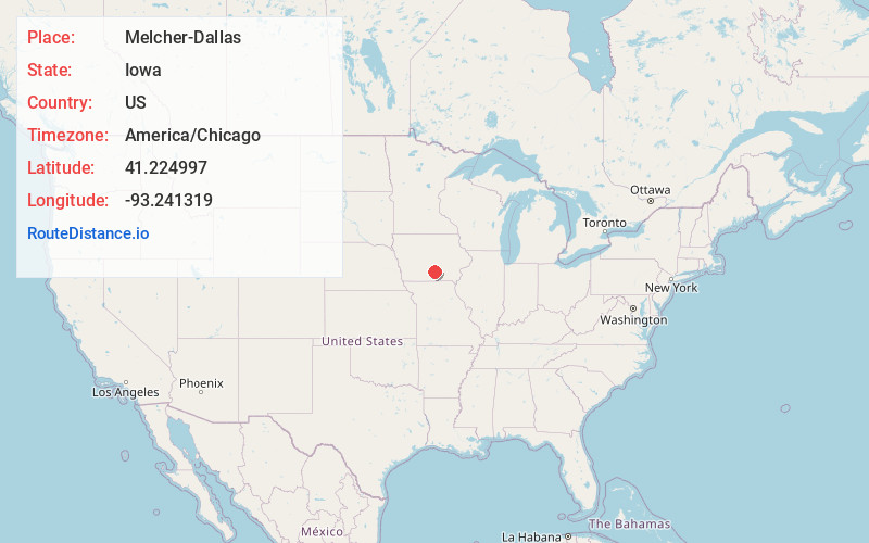 Map of Melcher-Dallas