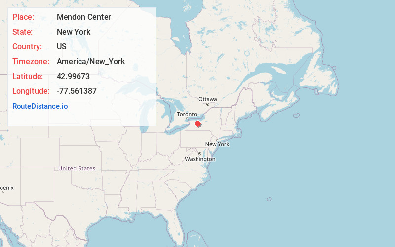 Map of Mendon Center