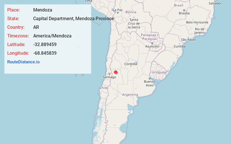 Map of Mendoza
