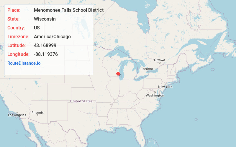 Map of Menomonee Falls School District
