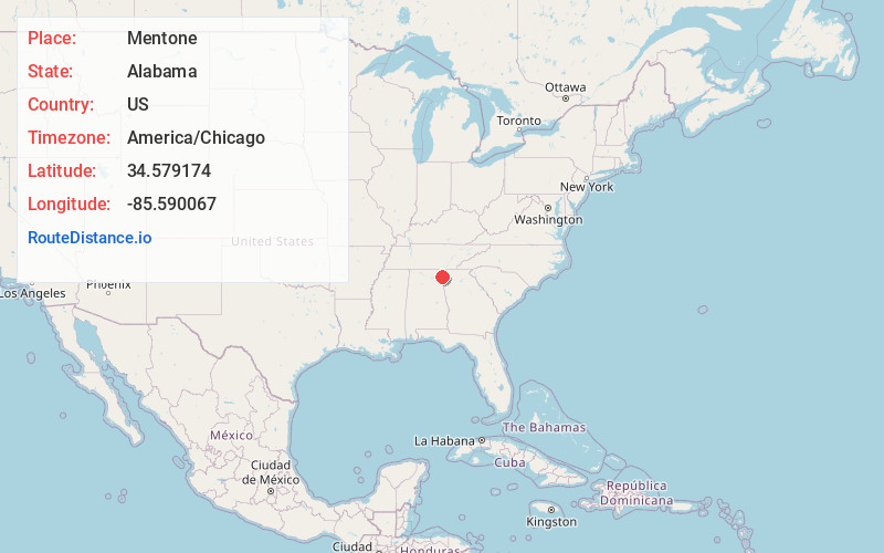 Map of Mentone