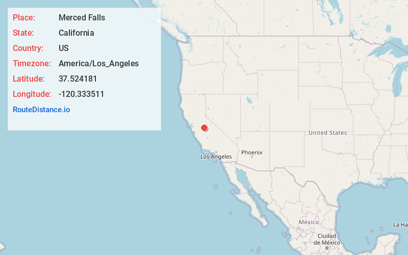 Map of Merced Falls