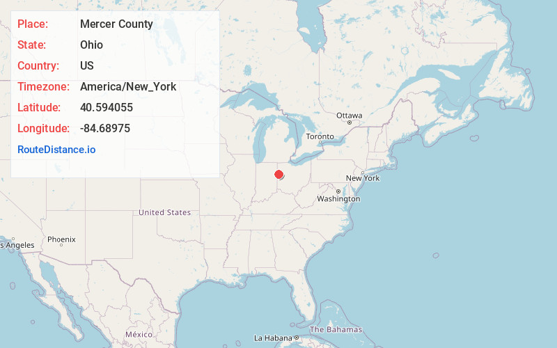 Map of Mercer County