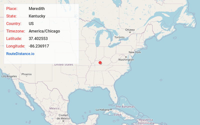 Map of Meredith