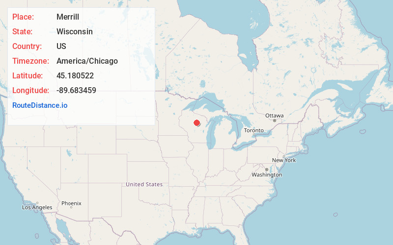 Map of Merrill