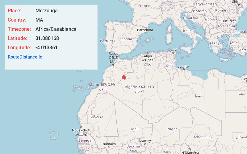 Map of Merzouga