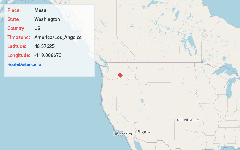 Map of Mesa