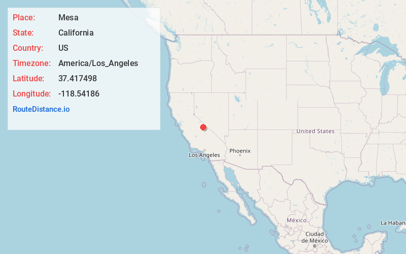 Map of Mesa