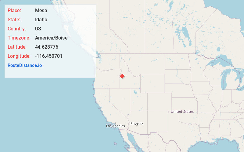 Map of Mesa